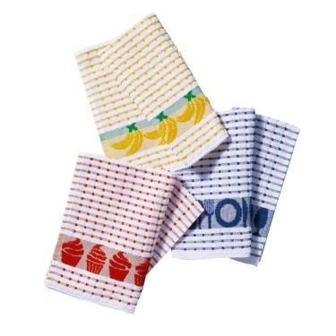 Imagem de Pano De Prato Copa Atoalhado Teka Gourmet Kit 5 Peças