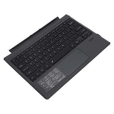 Imagem de Teclado sem fio, laptop com carregamento USB Teclado de apoio para as mãos ultrafino com touchpad para laptop para tablet
