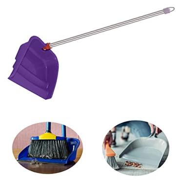 Imagem de Pá De Lixo Plástica Com Cabo Longo Dobrável Reforçado