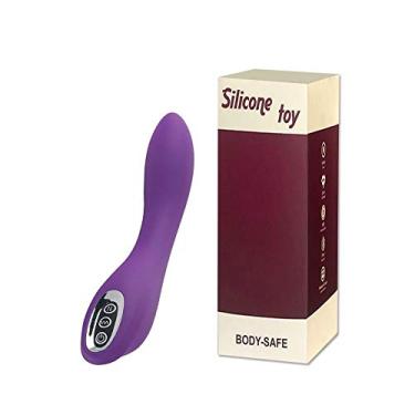 Imagem de Vibrador Estimulador De Ponto G Recarregável Em Silicone Com 7 Modos De Vibrações E Esfera Massageadora 20 X 4,2 Cm Roxo Bla