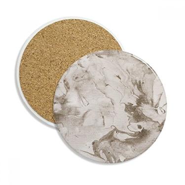 Imagem de Caneca porta-copos cinza poluída, textura de papel áspero sujo, pedra absorvente de proteção de mesa