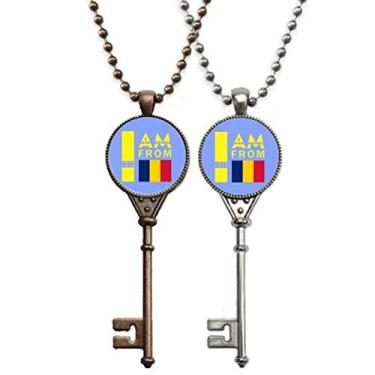 Imagem de OFFbb-USA I Am from Chad Art Deco Presente Fashion Chaveiro Pingente Joias Decoração de Casal
