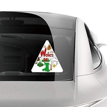 Imagem de DIYthinker Adesivo de carro Wales Love Heart UK Landscap com bandeira nacional para motocicleta e bicicleta