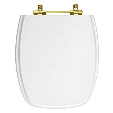 Imagem de Assento Sanitario Stylus Branco Para Vaso Celite Com Ferragem Dourada