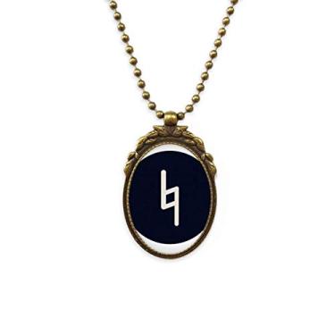 Imagem de DIYthinker Chaveiro com pingente vintage de latão preto com assinatura da música branca