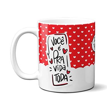 Imagem de Caneca Namorados Casal Criativo Você É Pra Vida Toda Pinguim