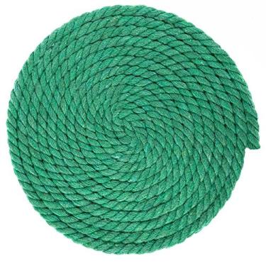 Imagem de Corda de artesanato de macramê de algodão torcido de 1/4 polegada de espessura – Grande variedade de opções de cor e padrão – Comprimentos de 10, 25, 50 e 100 pés, 10 Feet, Grass Green