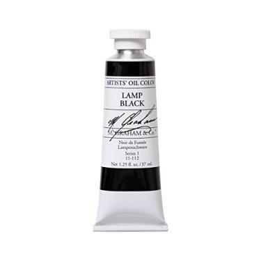 Imagem de Lâmpada de tinta a óleo M. Graham Artist preta, tubo de 37 ml