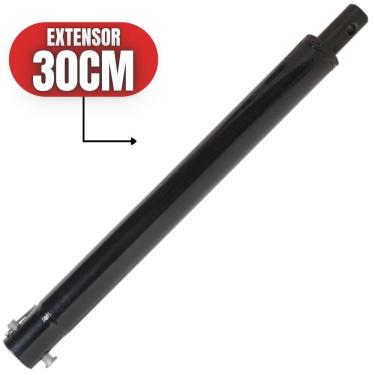 Imagem de Haste de Extensão 30cm Com Pino Trava e Diâmetro de Encaixe 20mm em Ferro Para Perfurad...