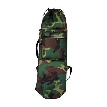 Imagem de Mochila para skate Skiboard Bolsa de mão Alças ajustáveis Dobráveis Man Skateboard Bag para Penny Board elétrico, verde 84cmx32cm