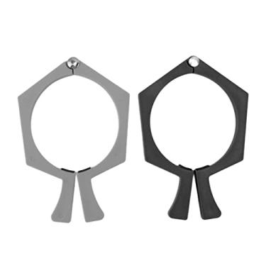 Imagem de Tumblers de Sublimação Pitada, Braçadeira de Copo de Sublimação 2 Peças ABS Força de Aderência Menos Desperdício para Peças de Prensa Térmica (preto e cinza)