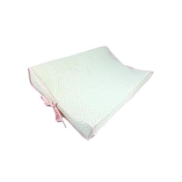 Imagem de Trocador Americano Chevron Verde + Rosa - Incrível! Bebê Querido