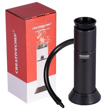 Imagem de Kit de infusor de fumador portátil elétrico quente frio para uso interno e externo – Coquetéis de queijo de carne fumada mais rápido do que uma caixa de defumador, cúpula grande com maior capacidade, presente para ele, pacote A
