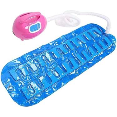 Imagem de Tapete De Massagem Com Bolhas De Banheira, Máquina Motorizada De Dispositivo De Hidroterapia Para Banho De Bolhas Com Bomba De Ar, Banheira À Prova D'água, Spa De Massagem Com Calor Com Mangueira