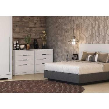 Imagem de Cômoda De Quarto S824 C/ 4 Gavetas Polipropileno Branco - Kappesberg