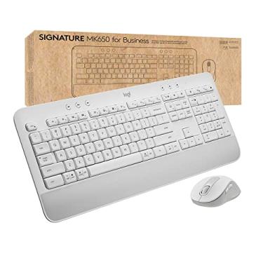 Imagem de Logitech Combo Signature MK650 para negócios, mouse e teclado sem fio, Logi Bolt, Bluetooth, SmartWheel, certificado globalmente, Windows/Mac/Chrome/Linux - Off-White, 920-011018, One Size