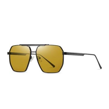 Imagem de Óculos de sol polarizados masculinos uv400 metal colorido quadrado óculos quadros praia ao ar livre condução viagens feminino, 21, um tamanho