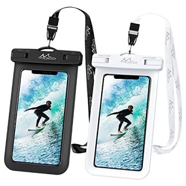 Imagem de Bolsa para celular à prova d'água MoKo [2 unidades], bolsa para celular com cordão compatível com iPhone X/Xs/Xr/Xs Max, 8/7/6s Plus, Samsung Galaxy S9/S8 Plus, S7 Edge, Note 9/8, Huawei, até 6,5"