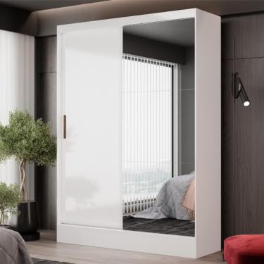 Imagem de Guarda-Roupa Belem Plus 2 Portas de Correr 2 Gavetas com Espelho - Branco