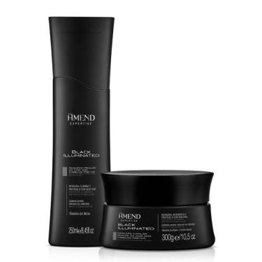 Imagem de Kit Amend Expertise Black Iluminated Preto - Shampoo E Mascara De Real