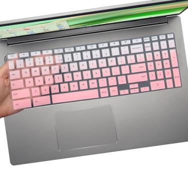 Imagem de Capa de teclado para Acer Chromebook 315 CB315 39.6 cm CB315-3HT CB315-4H-C6MH CB315-4HT-P8PQ/ Acer Chromebook 715 CB715 39.6 cm com teclado numérico, Acer Chromebook 43.9 cm 317 CB317 Teclado
