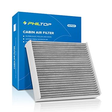 Imagem de PHILTOP Filtro de ar de cabine, ACF021 (CF12150) Substituir para Expedition, F150, F250, F350, F450, F550 Super Duty, Navigator, filtro de cabine premium com filtro de carvão ativado