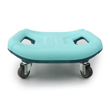 Imagem de Core Coaster Equipamento de treinamento abdominal para abdômen, exercício de rolo de roda abdominal para academia em casa, treinador de força de cintura com um tapete de joelho (azul)