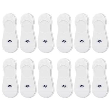 Imagem de Sperry Meias femininas acolchoadas recicladas - pacote com 6 pares - suporte de arco e aderência antiderrapante no calcanhar, Branco (12 pares), 5-10