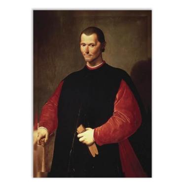 Imagem de Placa Decorativa Nicolau Maquiavel Filosofia Literatura Decoração