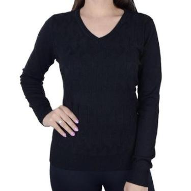 Imagem de Blusa Feminina Facinelli By Mooncity Tricot Preta - 651022-Feminino