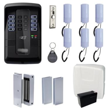 Imagem de Porteiro Interfone 6 Pontos Predio Predial Coletivo Intelbras Fechadura Eletroímã Vidro e Tags
