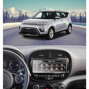 Imagem de PZSWUXIE Para 2021-2023 2024 Kia Soul GT/GT-Line 10,25 polegadas HD protetor de tela sensível ao toque anti-impressão digital anti-arranhões dureza 9H vidro temperado acessórios de controle central