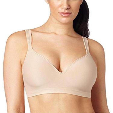 Imagem de Bali Sutiã feminino Comfort Revolution sem fio, cobertura total, tecido confortável, Nude., 34DD