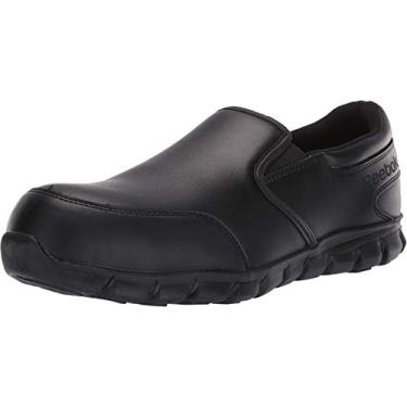 Imagem de Reebok Tênis masculino Rb4036 Sublite Cushion Work Safety Athletic Slip-on Composite Toe Preto, Preto, 42