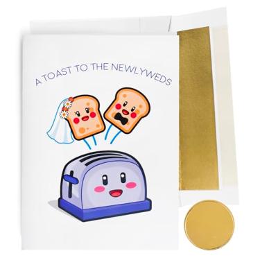 Imagem de GIFTING GIGGLES Cartão de casamento engraçado para casal | Recém-casados | Cartão de casamento para casal | Presente de parabéns de dia de casamento | Cartão de parabéns | Qualidade premium com