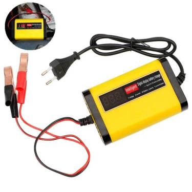 Imagem de Carregador Portátil de Carro com Tela LCD e Adaptador de Carga Rápida 