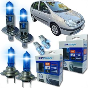 Imagem de Kit lâmpada shocklight super branca farol alto baixo e lanterna h1 h7 