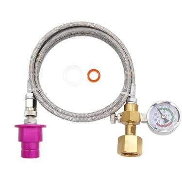 Imagem de Adaptador de Co2 para Máquina de Soda Adaptador de Conector Rápido com Mangueira de Aço Inoxidável de Alta Pressão, Adaptador de Água com Gás Compatível com Terra DUO Art Gaia Series 152 cm com
