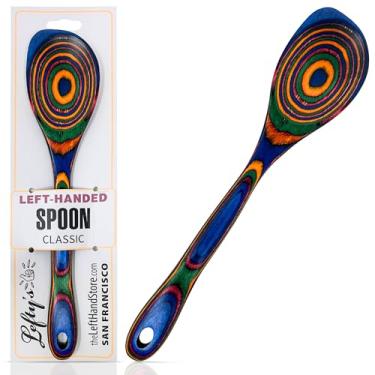 Imagem de Colher clássica para canhotos – Ferramenta de cozinha Pakka – Ótimo para cozinhar, mexer, virar alimentos, flipper de ovos, uso geral – presentes para canhotos, adultos, chefs e mulheres