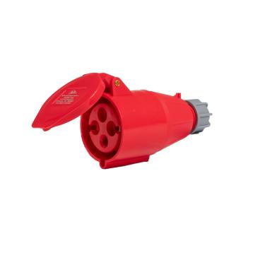 Imagem de Acoplamento Móvel Industrial 3P+T 32A 6H 380V Vermelho