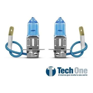Imagem de Par Lâmpada Super Branca Farol Milha Gol Saveiro Quadrado G1 - Techone