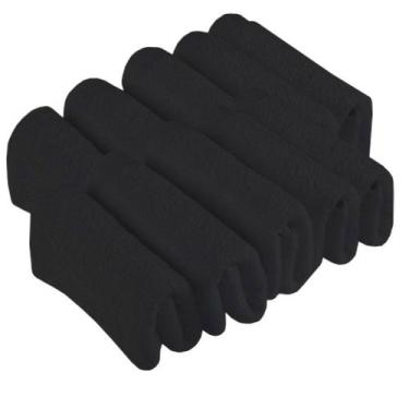 Imagem de Kit 10 Toalhas de Rosto Salão de Beleza 100% Algodão Preta 40 x 65 cm 