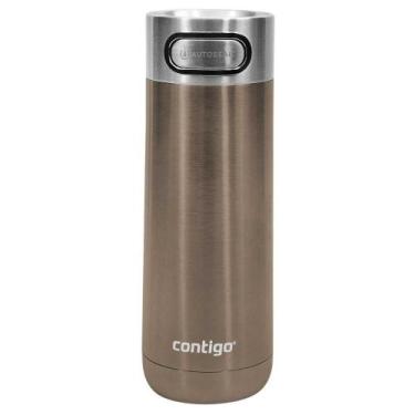 Imagem de Garrafa Térmica 473ml Aço Inox Autoseal Contigo Luxe Preta, COBRE