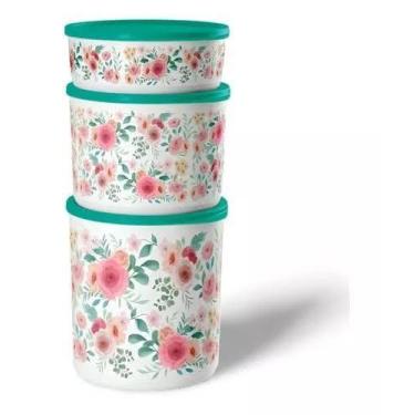 Imagem de Tupperware Pda/Bea Refri Line Aquarela Com 3 Peças. 
