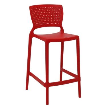 Imagem de Cadeira Tramontina Safira Alta Residencia Em Polipropileno E Fibra De Vidro Vermelho