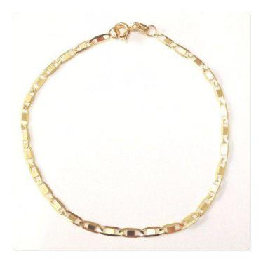 Imagem de Kit Pulseira Piastrine 18 E 20cm Cordão De Ouro 18k - RD Magazine