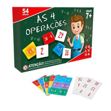 Imagem de Jogo Educativo 4 Operações Matemática Mais Menos Pedagogico - Pais e f