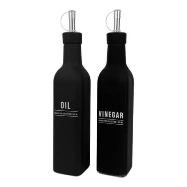 Imagem de Galheteiro Manhattan Em Vidro Porta Azeite Vinagre 300ml 2Pc - Haüskra