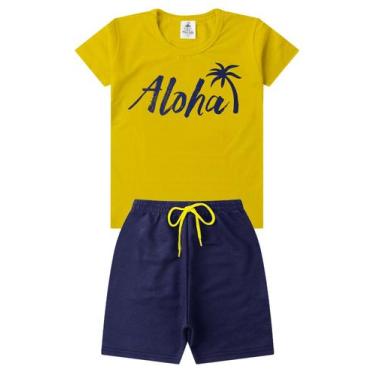 Imagem de Conjunto Infantil Verão Menino Aloha - Mostarda - Magia Baby, 03