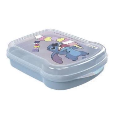 Imagem de Sanduicheira Escolar Personagem Stitch Para Porta Pão de Forma de Plás